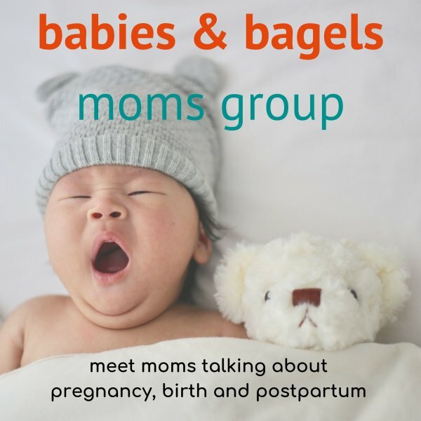 Babies & Bagel flyer of yawning baby